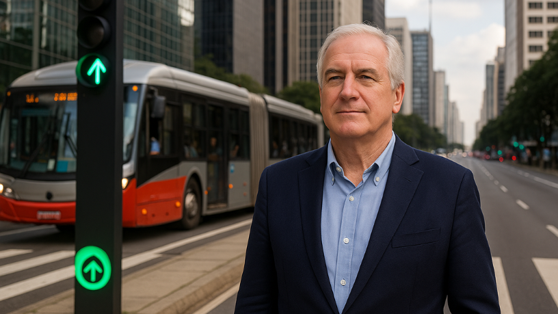 Aldo Vendramin apresenta o transporte coletivo como pilar para cidades inteligentes e mobilidade eficiente.